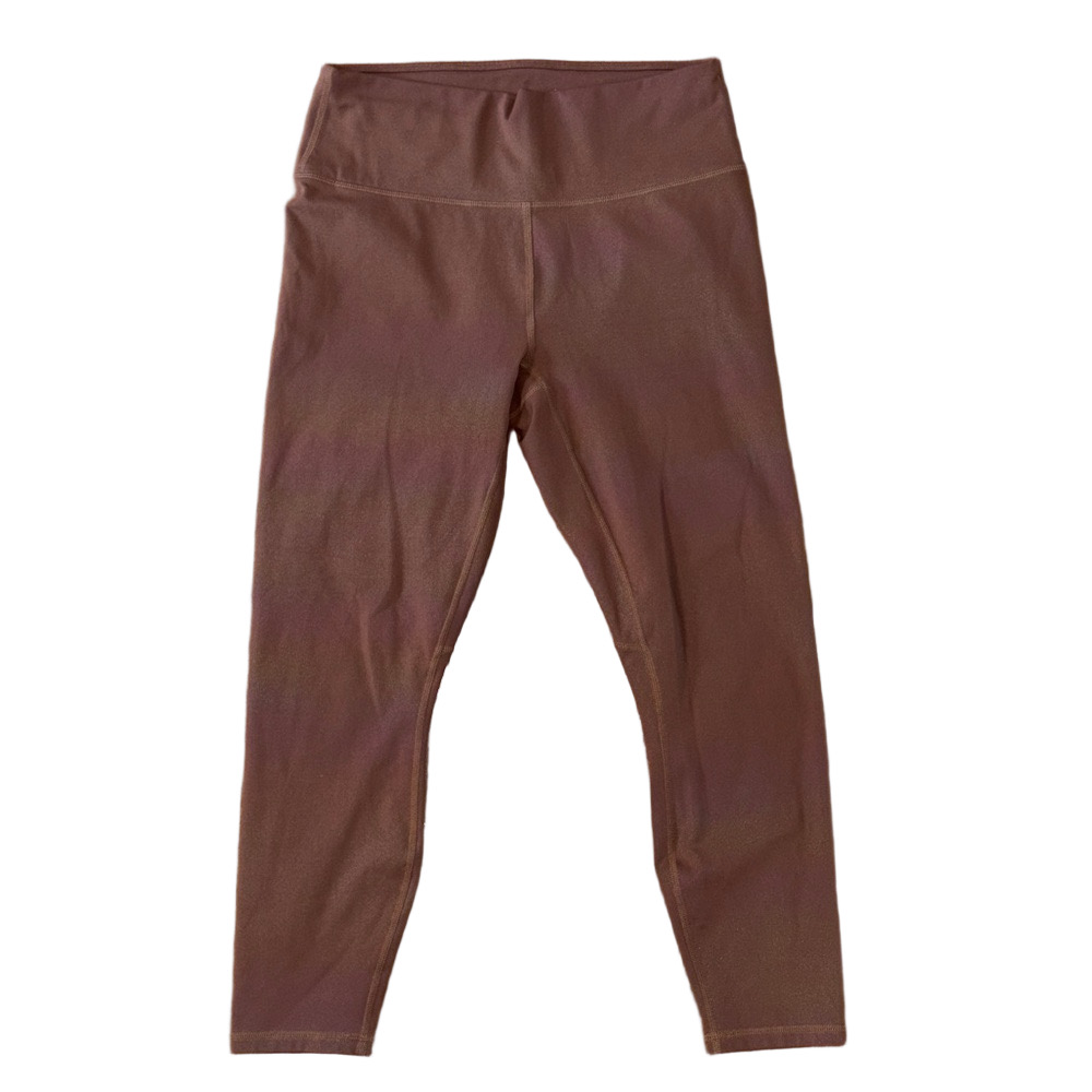 Fabletics Brown Shimmer Yoga Legging Athletic Pants Size Medium
